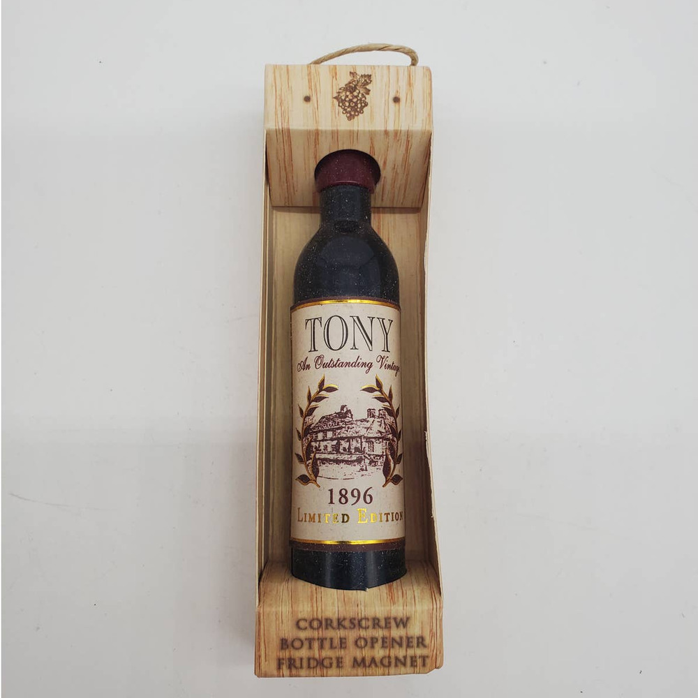 Corkscrew Wine Opener Magnet - Personalized with Tony